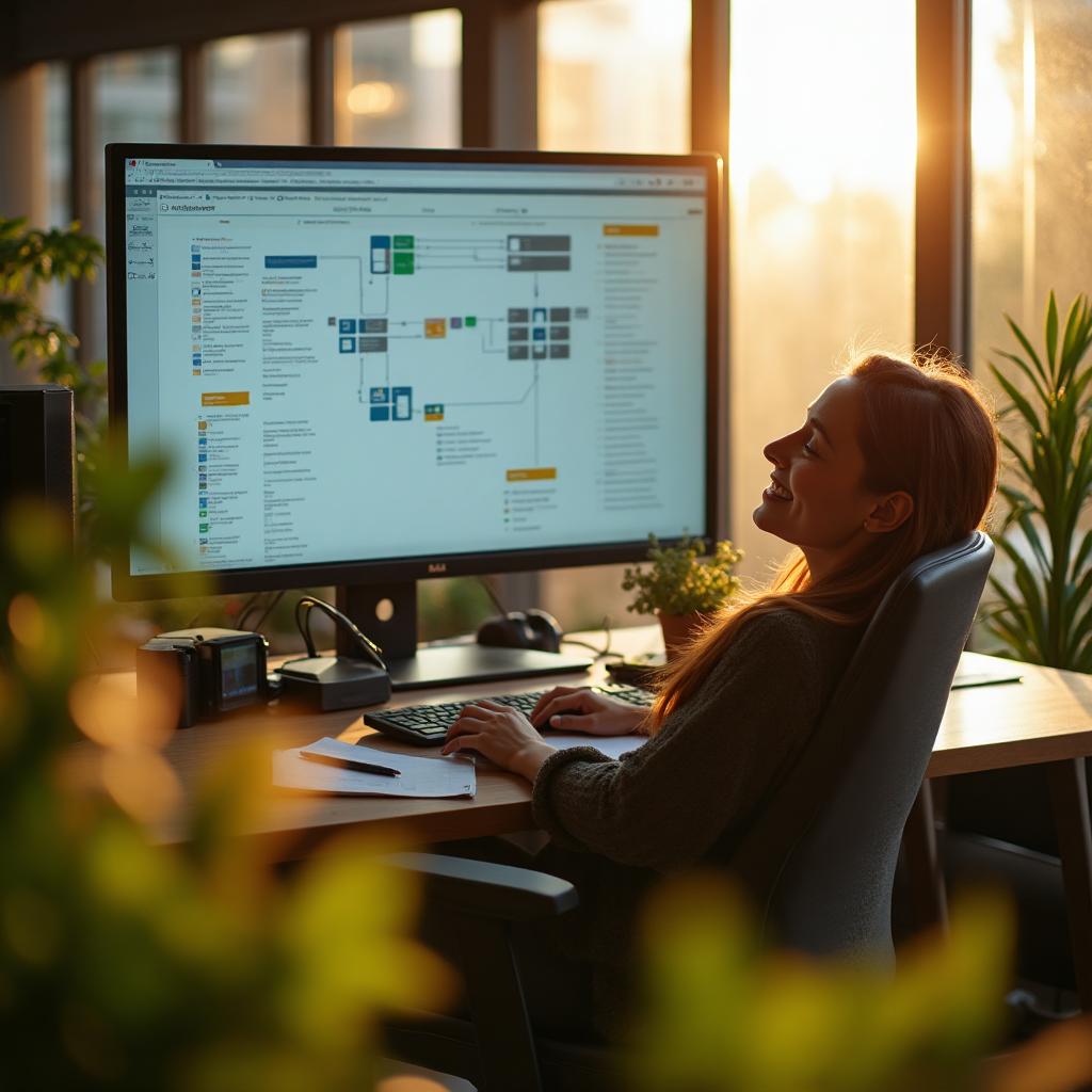 AI automation workflow connecting emails, chat, and scheduling